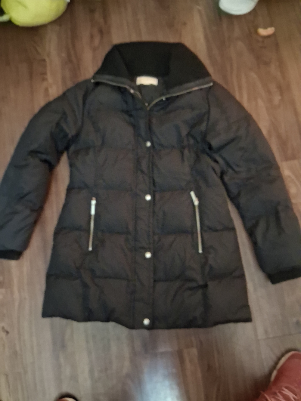 Michael Kors Black Quilted Long Puffer Coat
